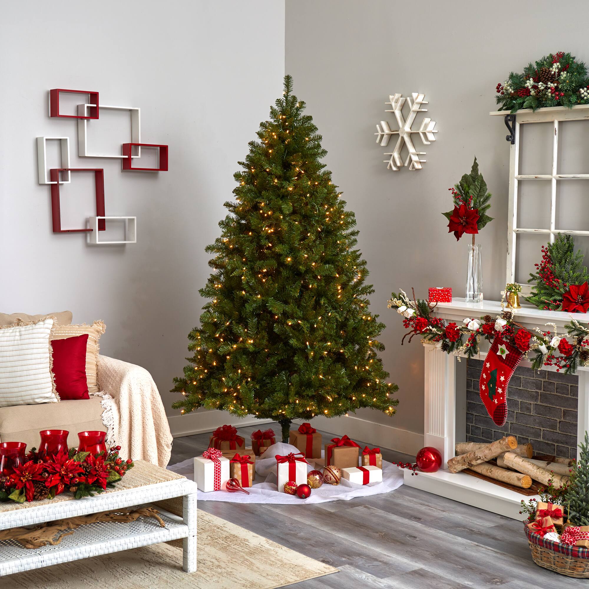7.5ft. Pre-Lit Windermere Christmas Tree, Clear Lights